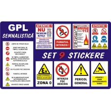 GPL Semnalistica SET 9 stickere